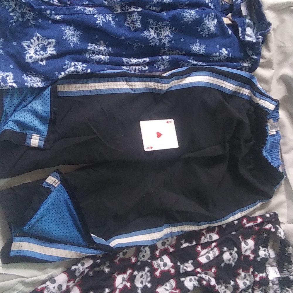 2 pairs of small boys pajama pants, 1 pair sport pants